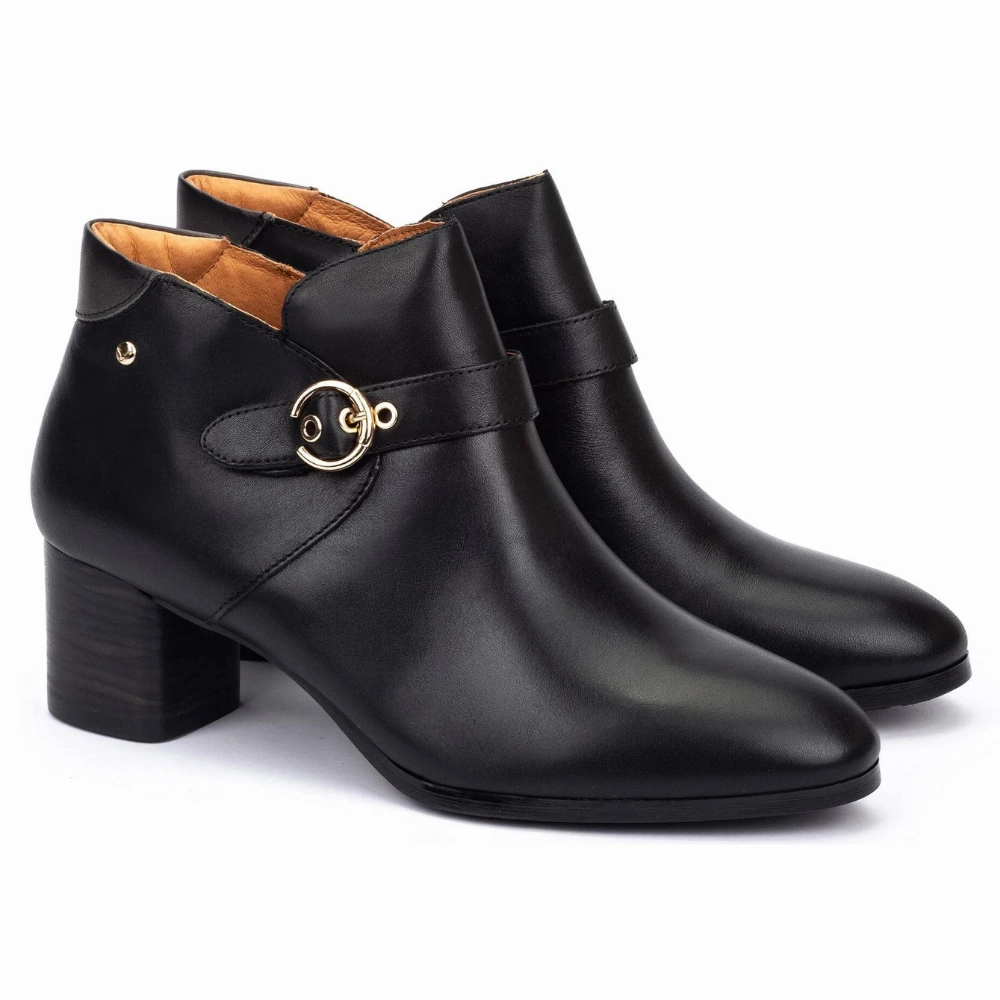 Pikolinos Calafat 8602C1 Black Leather Bootie (Women's) Boots Pharmacy Uk