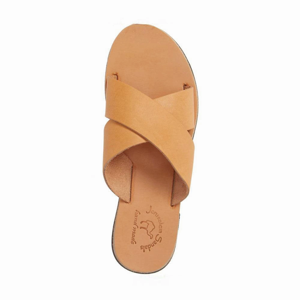 Business Casual Sandals Isla - Suede Leather Slip On Sandal | Tan