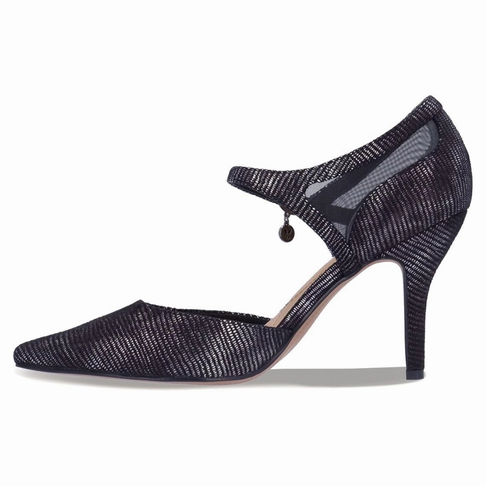 J. Renee Siona Black/Pewter Heel (Women's) Trotters Dress Shoes