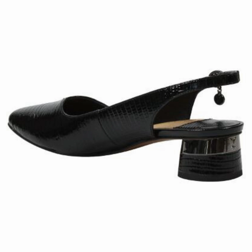 J. Renee Taveta Black Lizard Pump (Women's)