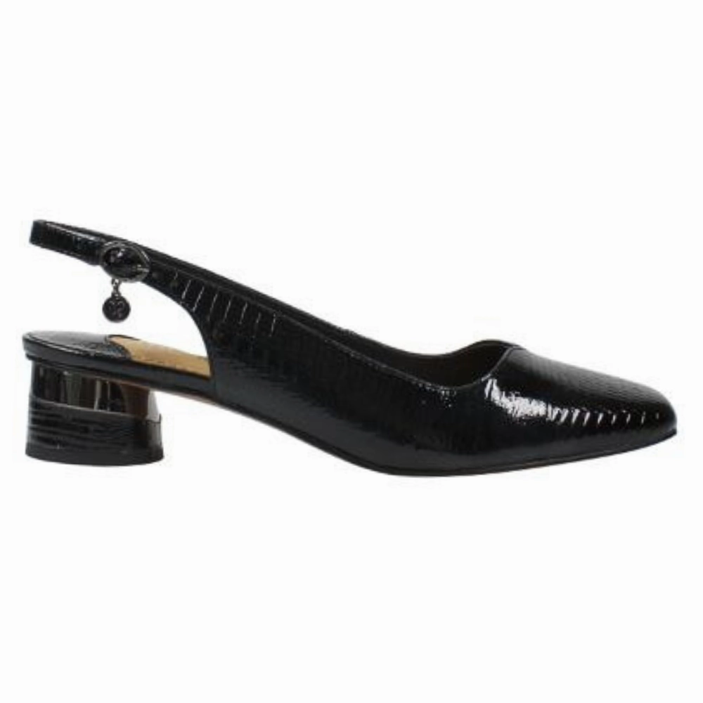 J. Renee Taveta Black Lizard Pump (Women's)