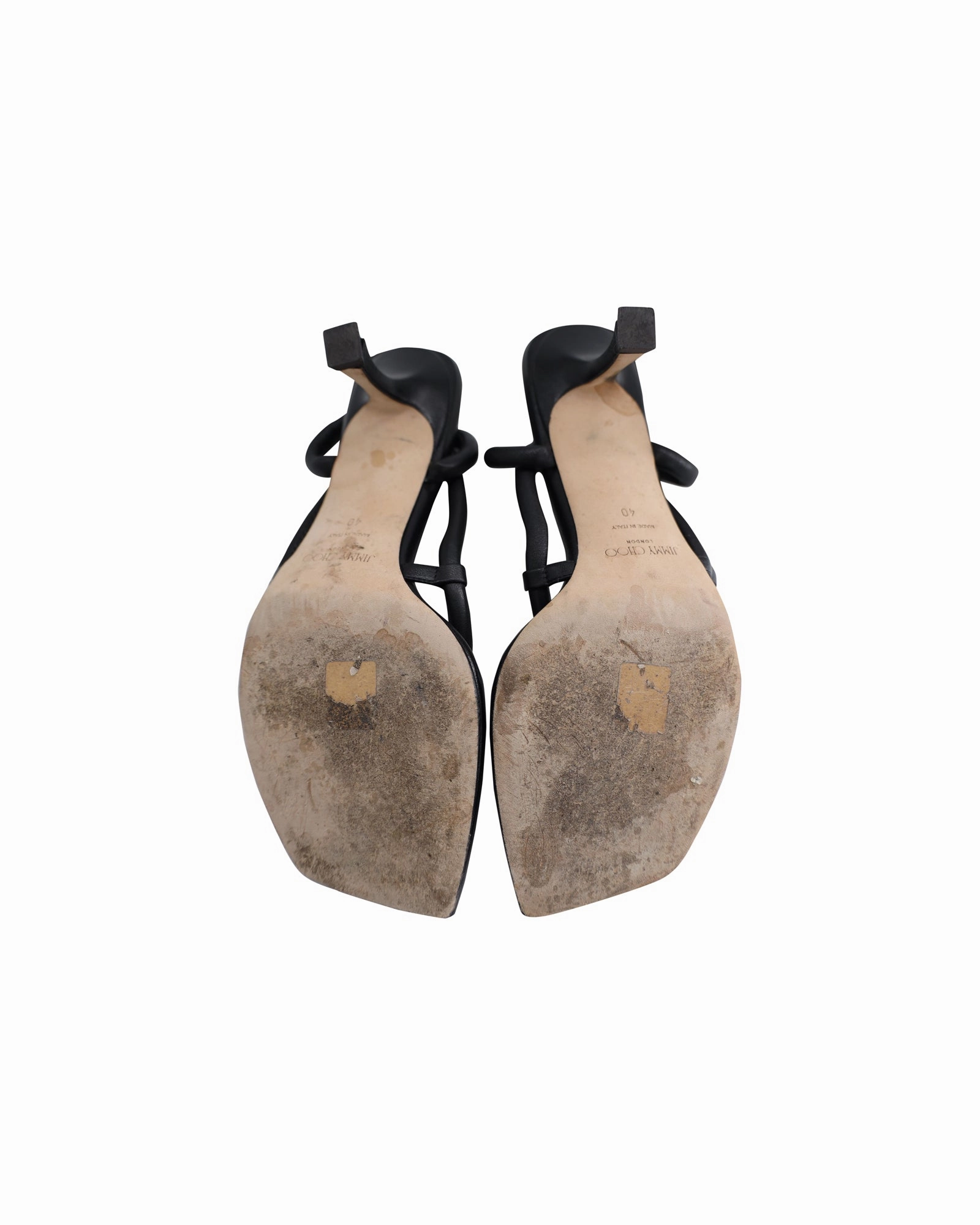 High Heel Pump Sandals Jimmy Choo Cape 70 Sandals in Black Nappa Leather