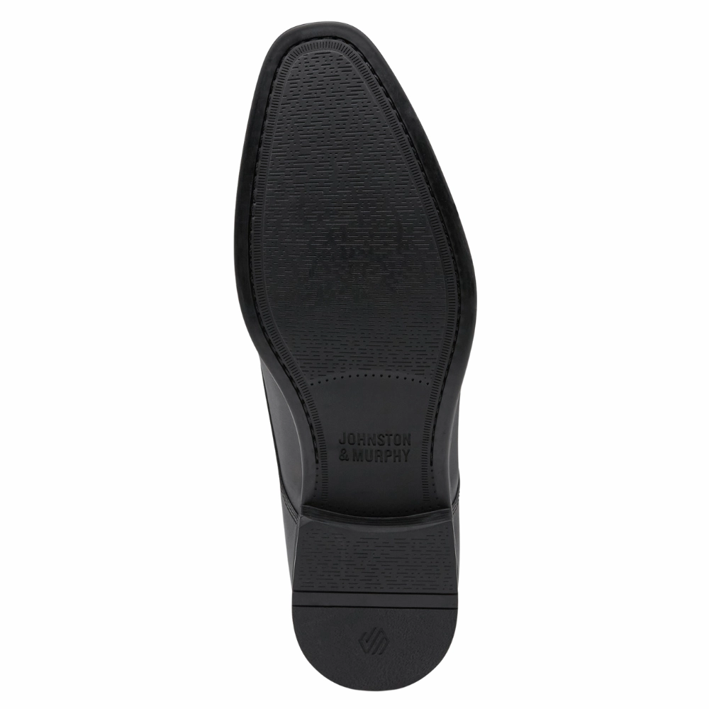 Graduation Dress Shoes Johnston & Murphy Gibbons Cap Toe Black Full Grain Shoe (Men's)