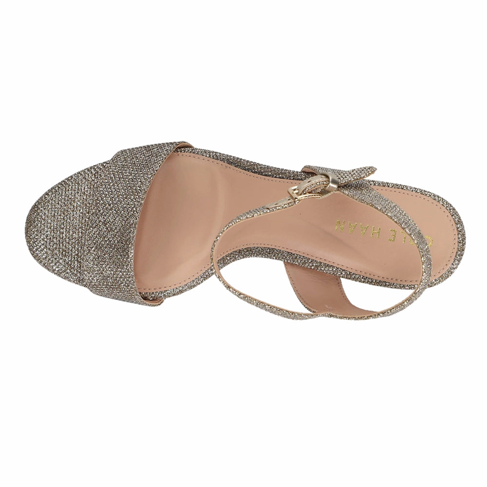 Lowdown Sandals Josie Glitter Block Heel Sling Black Sandals