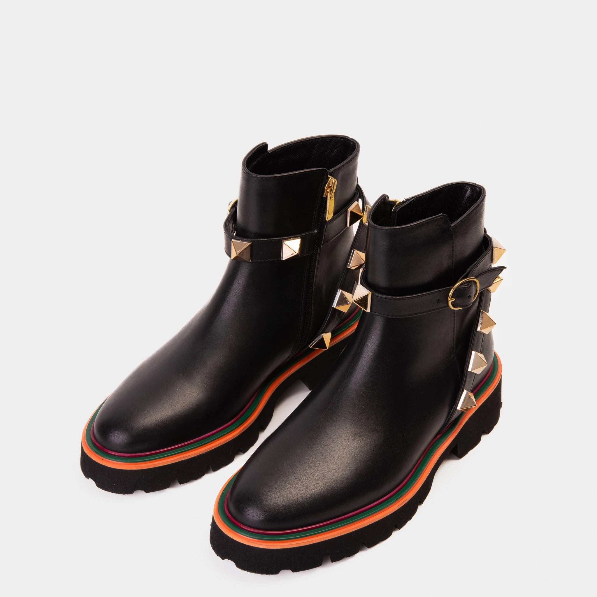 NULL Hiking Boots The Prag Black Leather Ankle Women Boot