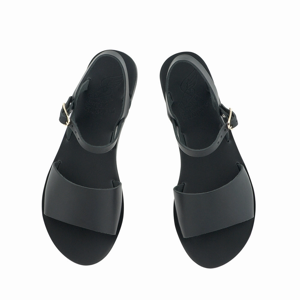 Kaliroi Black Sandals Handmade Authentic Heels Open Toe Bogolan Mudcloth