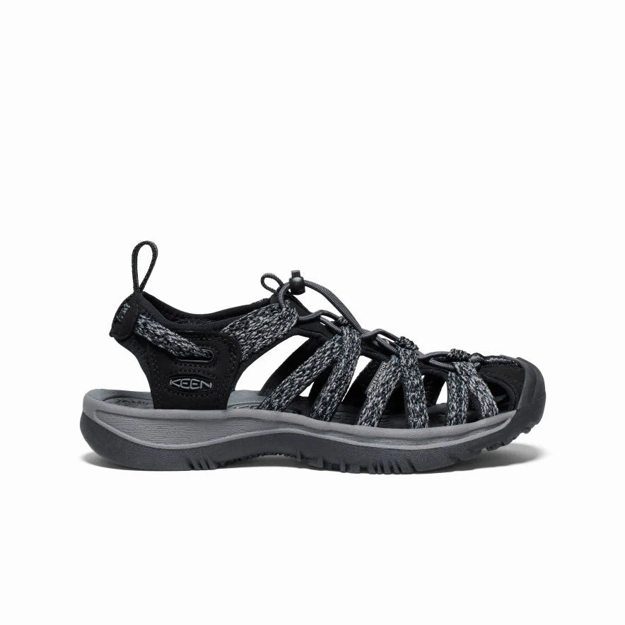 Keen Women's Whisper Sandal - Black/Steel Grey Dupe Sandals