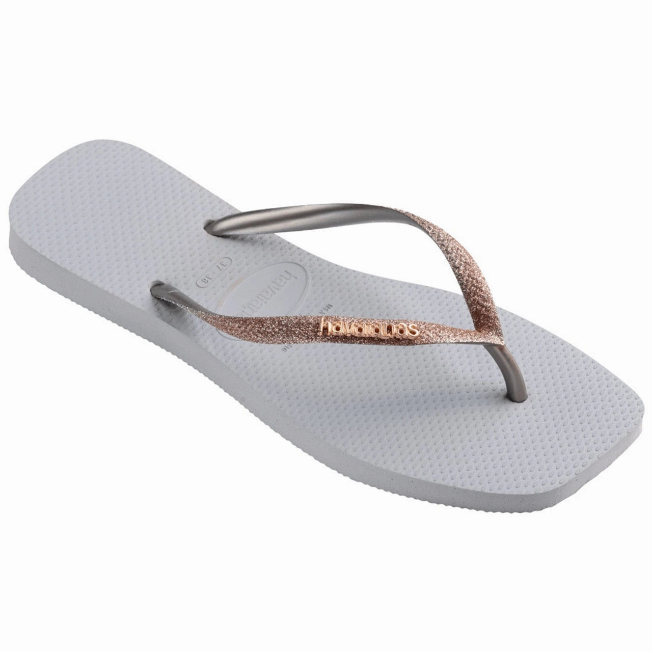 Paranorman Slippers HAVAIANAS SLIM SQUARE GLITTER - ICE GREY