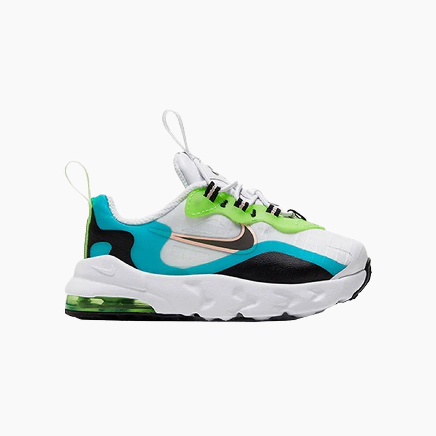 Kid's Nike Air Max 270 React SE "Oracle Aqua" Toddlers Nike Shoes With Sparkle Swoosh