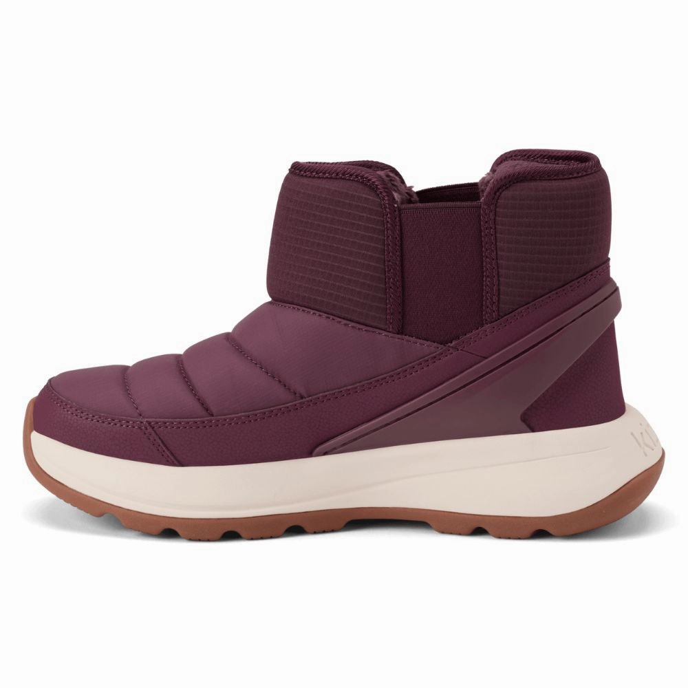 Kizik Juno 2 Low Mauve Wine Winter Boot (Women's) Leather Boots Cowgirl