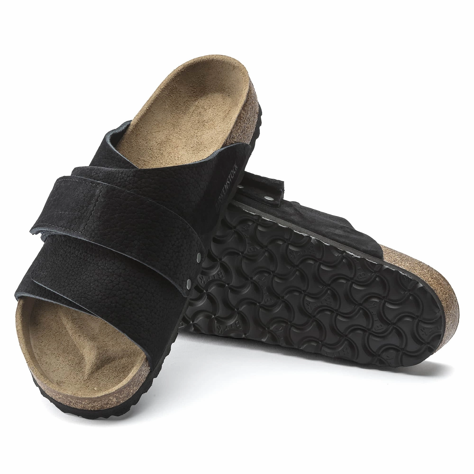 Kyoto Nubuck Leather Wedge Sandals With Arch Support