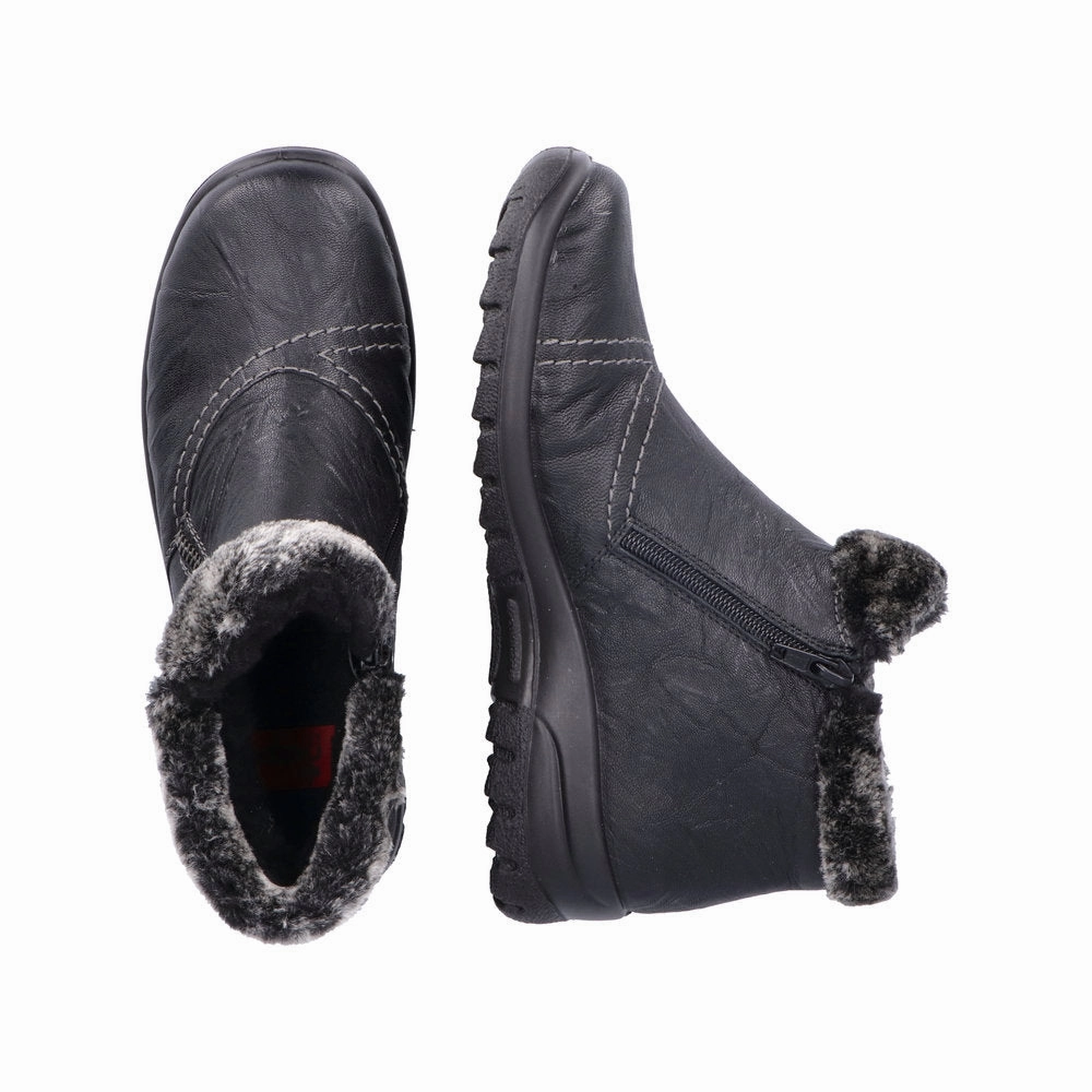 L7172-00 Black Fur Cuff RTex Best Moc Toe Boots