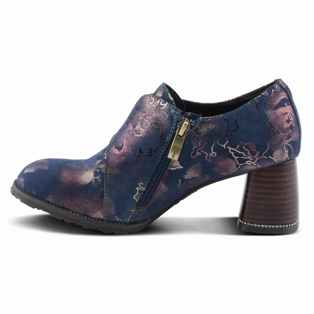 Business Dress Code Shoes L'artiste By Spring Step Maisiana Navy Multi Suede Pump (Women's)