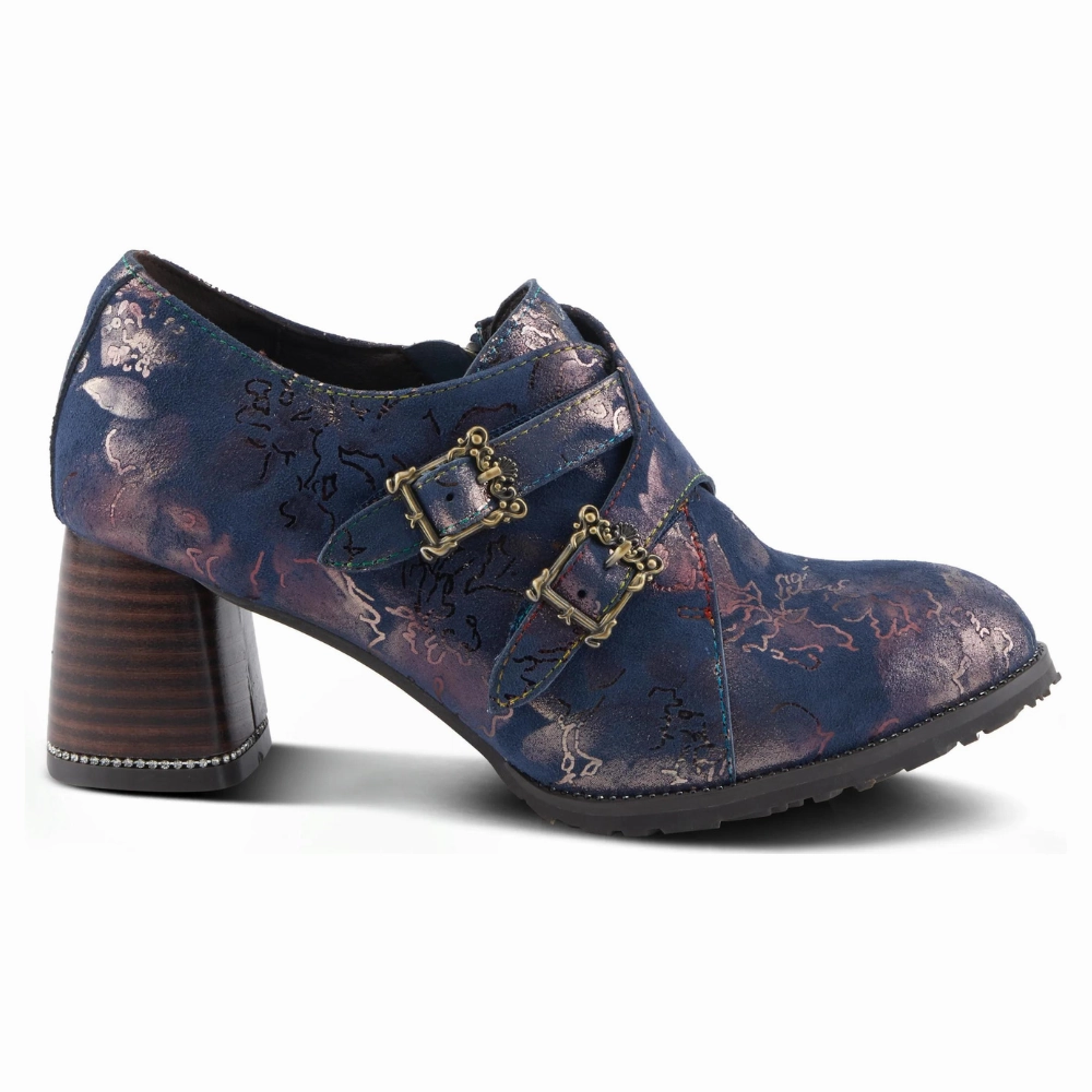 L'artiste By Spring Step Maisiana Navy Multi Suede Pump (Women's) Dress Shoes That Are Like Sneakers