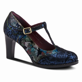 L'Artiste By Spring Step Mazie Navy Multi Heel (Women's) Dress Up Shoes For Toddlers