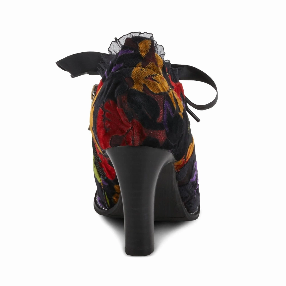 Slip Proof Dress Shoes L`Artiste By Spring Step Pritz Bordeaux Multi Leather Shootie (Women's)