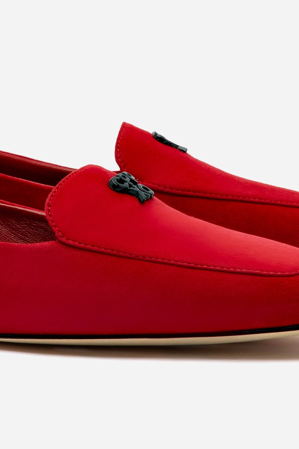 Larroud x CPPXO Loafer In Scarlet Leather Johnston And Murphy Sheepskin Loafers