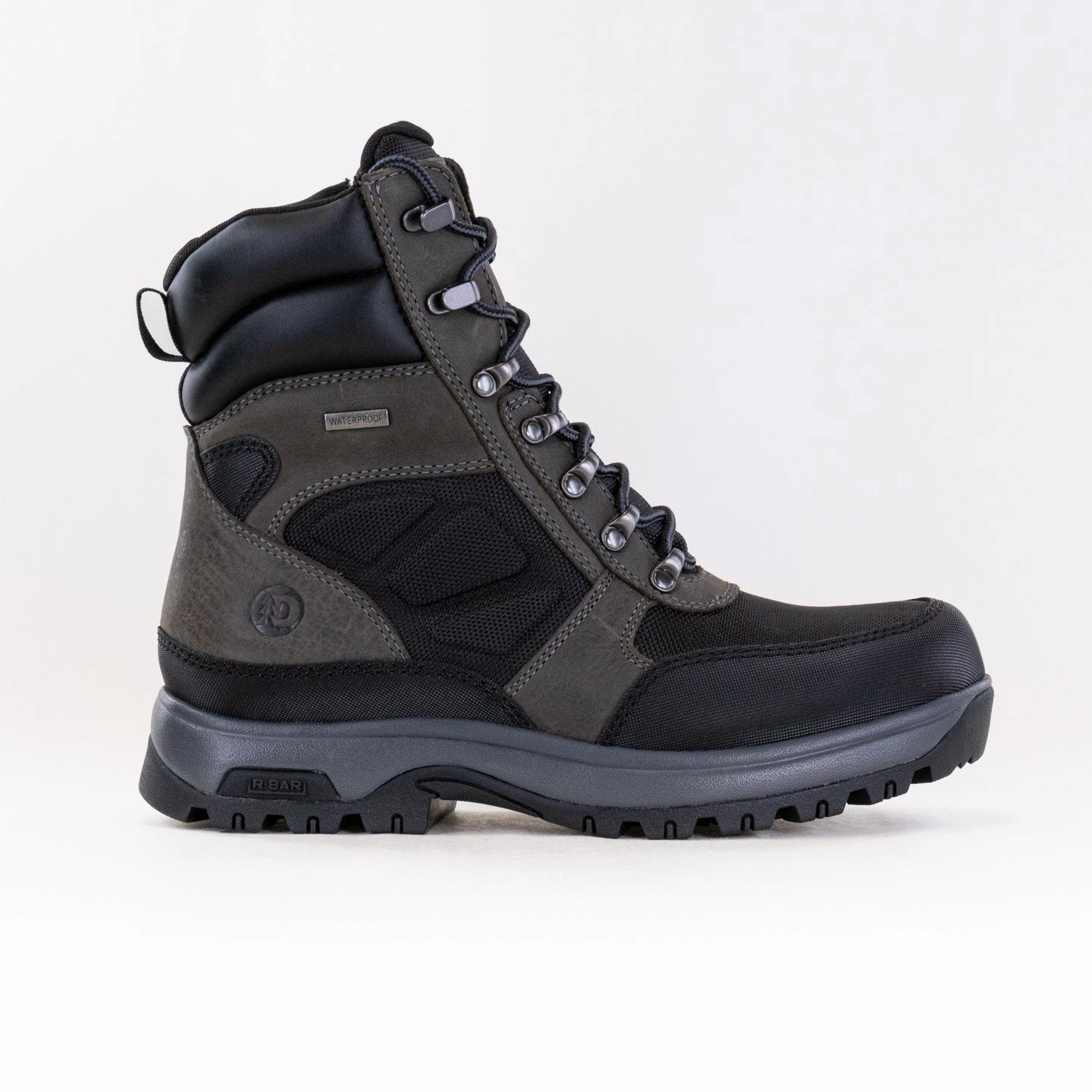 Black Military Boots Dunham 8000Works Waterproof 8-Inch Ubal Boot (Men's) - Black/Castlerock