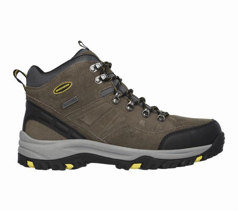Work Composite Toe Boots Men's Wide Fit Skechers 64869 Relaxed Fit Relment Pelmo Hiking Boots