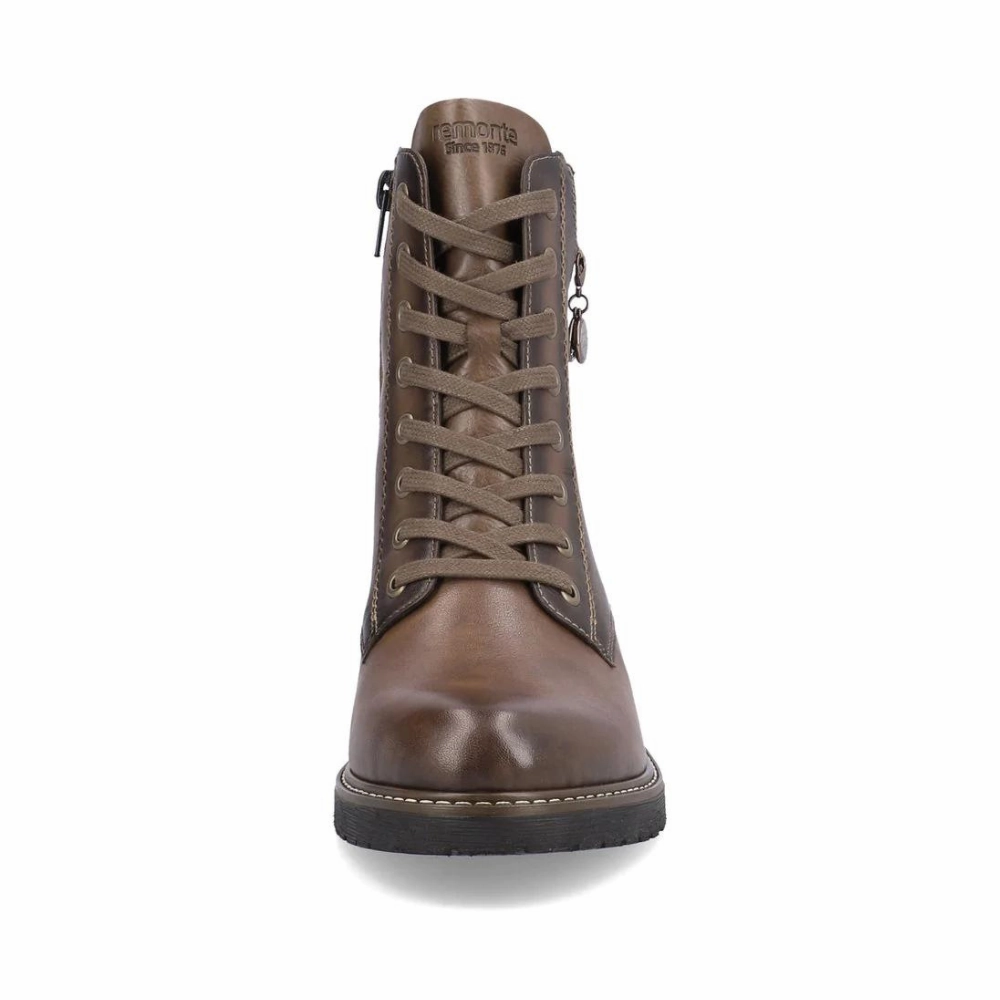 Western Boots And Shoes Remonte D1A70 Aida Chestnut Combat Boot (Women's)