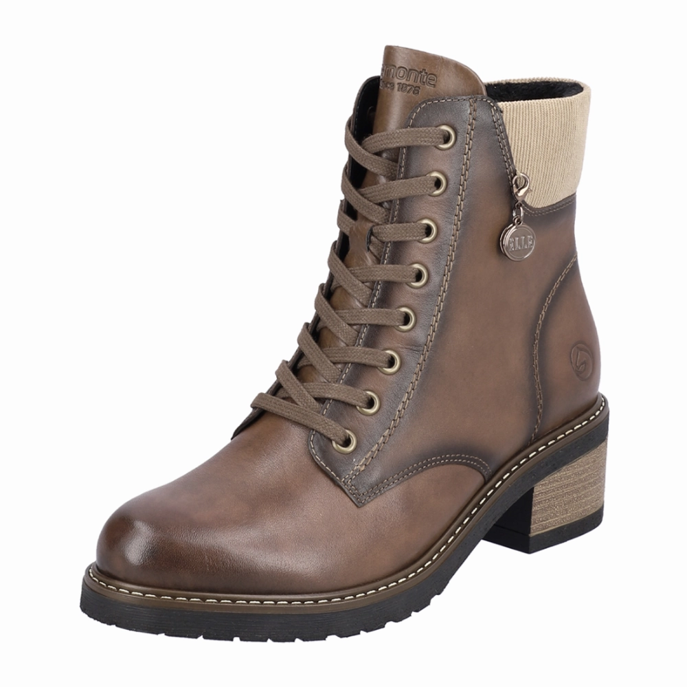 Gaiter Boots Remonte D1A70 Aida Chestnut Combat Boot (Women's)