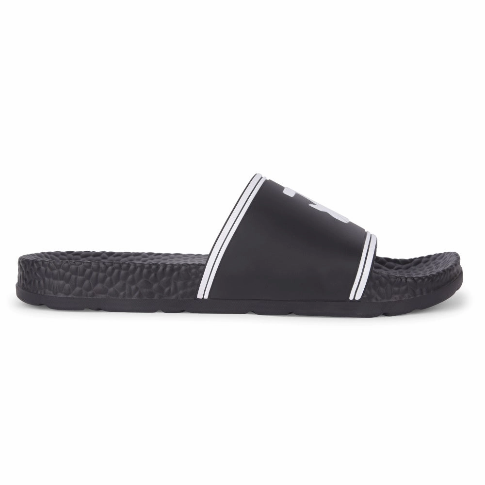 Sherpa Slides Leap7x By Liberty Mens LUCAS Black Bin Slippers