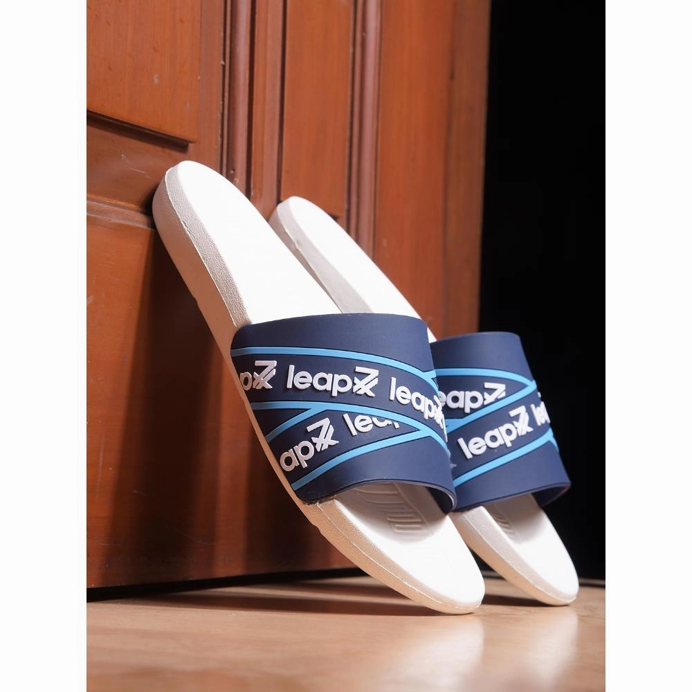 Leap7x By Liberty Mens OTTO Navy Blue Bin Slippers Slippers For Snow