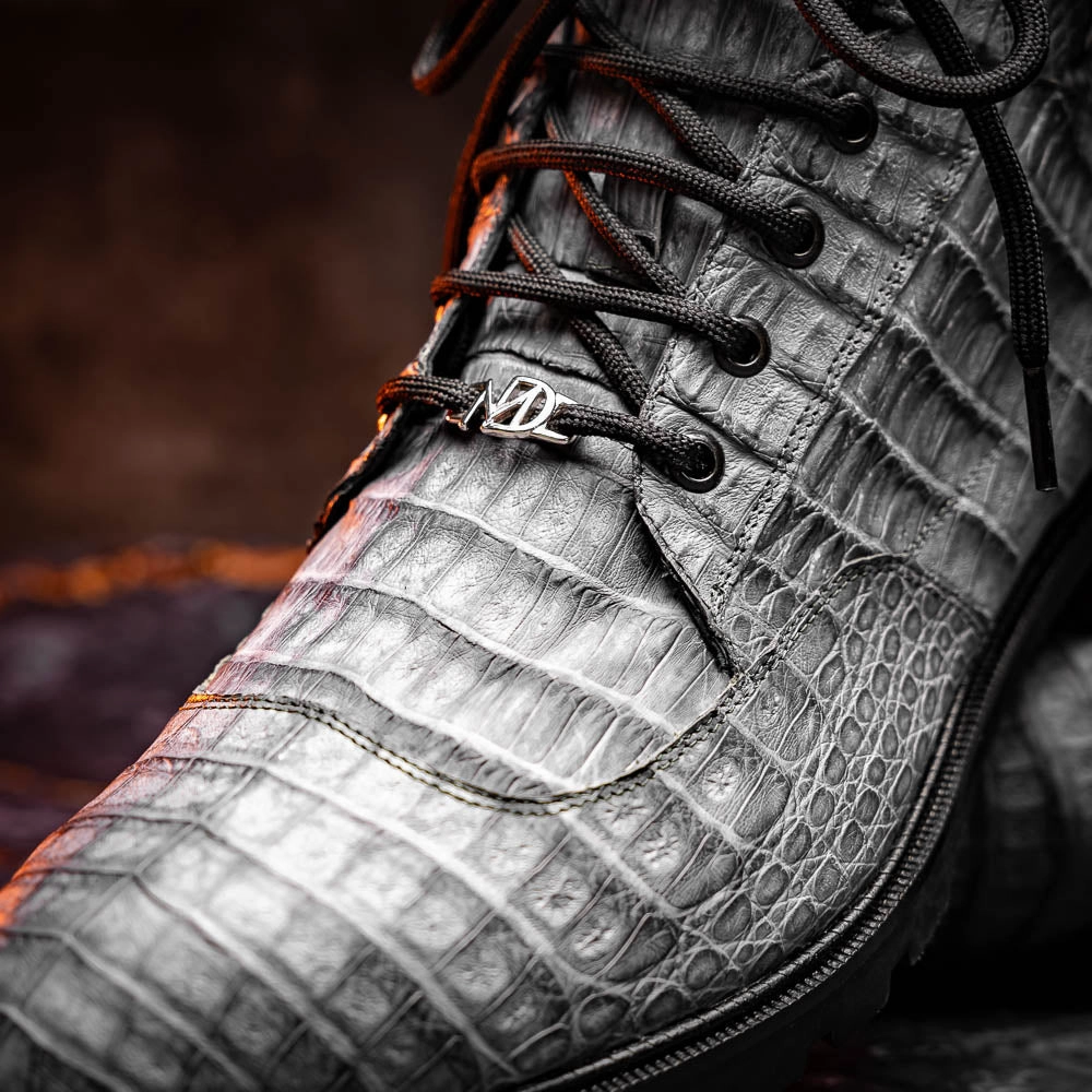 Leoni Oil Gray Vintage Harley Davidson Boots