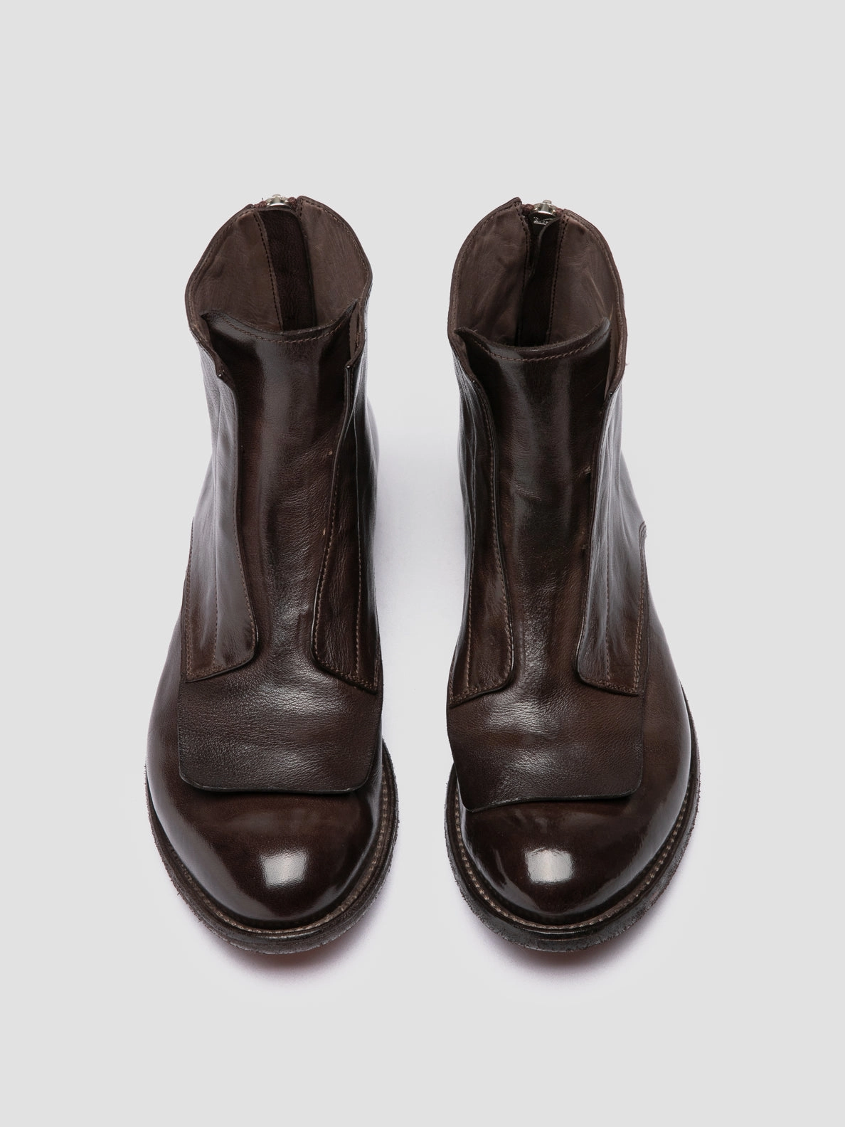 LEXIKON 160 - Dark Brown Leather Zipped Boots Circus Sam Edelman Boots