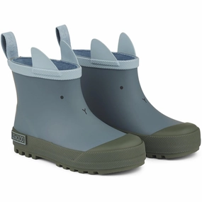 Warmest Boots For Winter Liewood Tekla Rubber Boots Rabbit/Whale Blue Mix