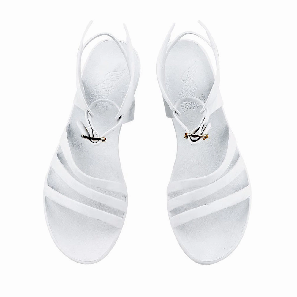 Ikaria White Braided Sandals