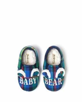 Design Slippers Dearfoams Kids Baby Bear Plaid Closed Back Slipper