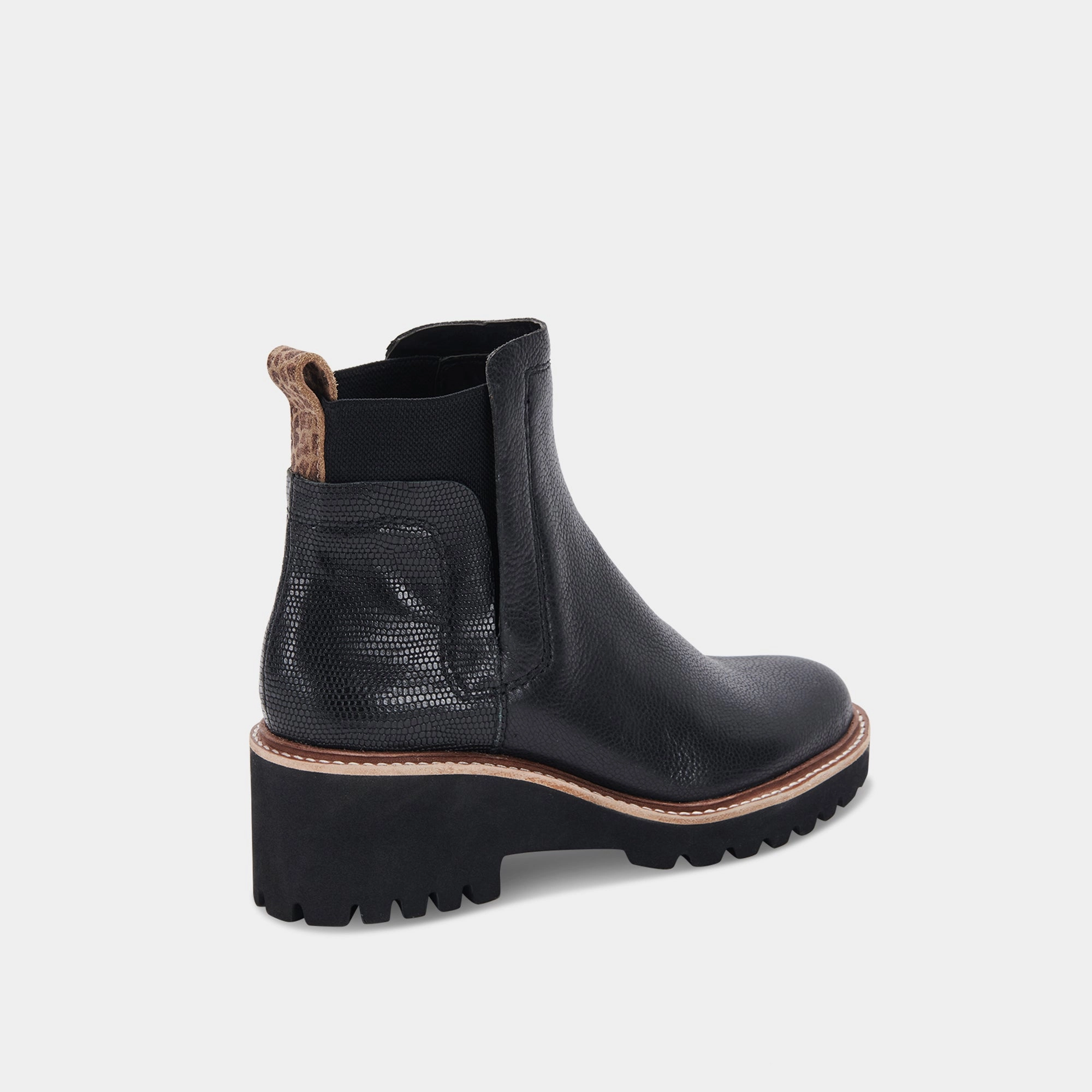 Durable Work Boots HUEY H2O BOOTS BLACK LEATHER - re:vita