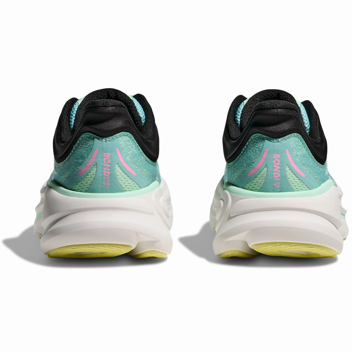 Solid Shoes Hoka Bondi 9 Running Shoes - Womens - Blue Spark/Mint Fluorite