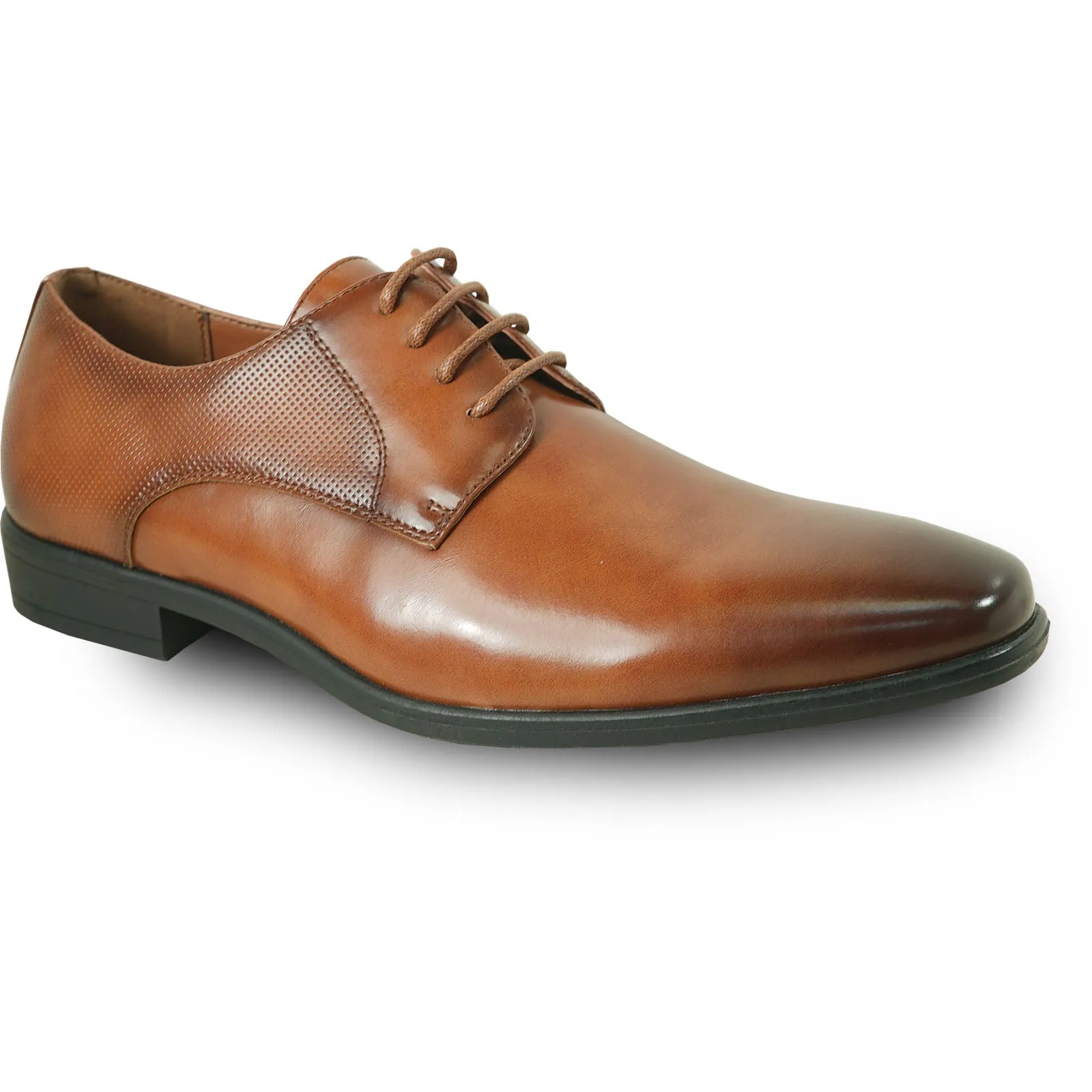 Clarks Shoes Dress BRAVO Men Dress Shoe KING-7 Oxford Shoe Cognac - Medium and Wide Width Available