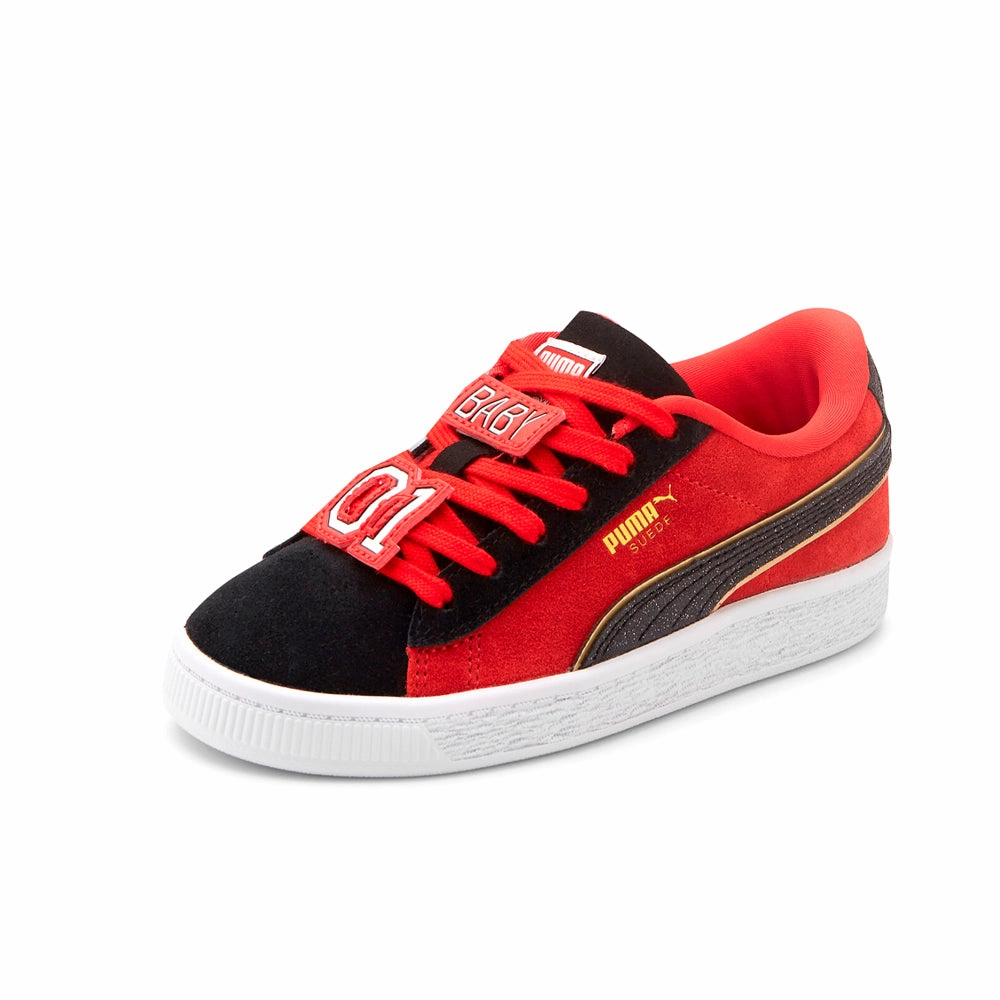 Laughing Out Loud Surprise x Suede Lace Up Sneakers (Toddler-Little Kid) Puma Sample Shoes
