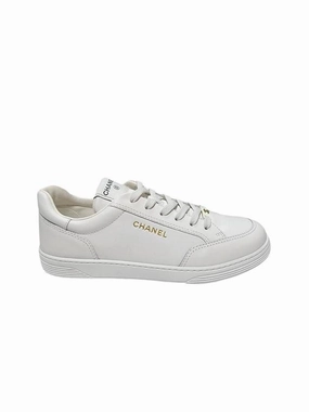Logo Calfskin Low Top Sneakers White Chanel Air Force One Sneakers