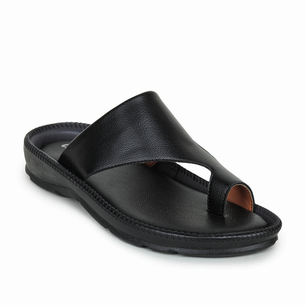 Coolers Casual Black Toe Ring Slippers For Men JPL-222 By Liberty Sandals Cabo Mexico