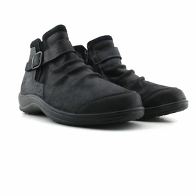 Orthofeet - Women - Heidi - Black Grey Dress Pants And Shoes