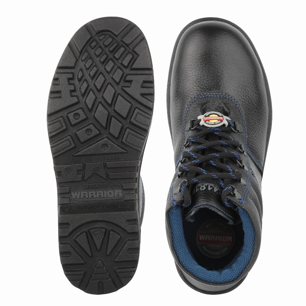 Warrior High Ankle Industrial Safety Boot for Men 98-02 By Liberty Wide Toe Box Hiking Boots