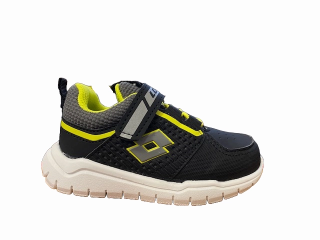 Lotto scarpa da ginnastica da bambino Spacelite AMF II INF S 218187 5EA nero-grigio Rocker Bottom Sneakers
