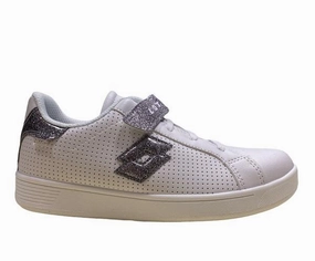Shop Sneakers Near Me Lotto scarpa sneakers da ragazza 1973 Evo AMF IV glitter SL 215800 61F bianco