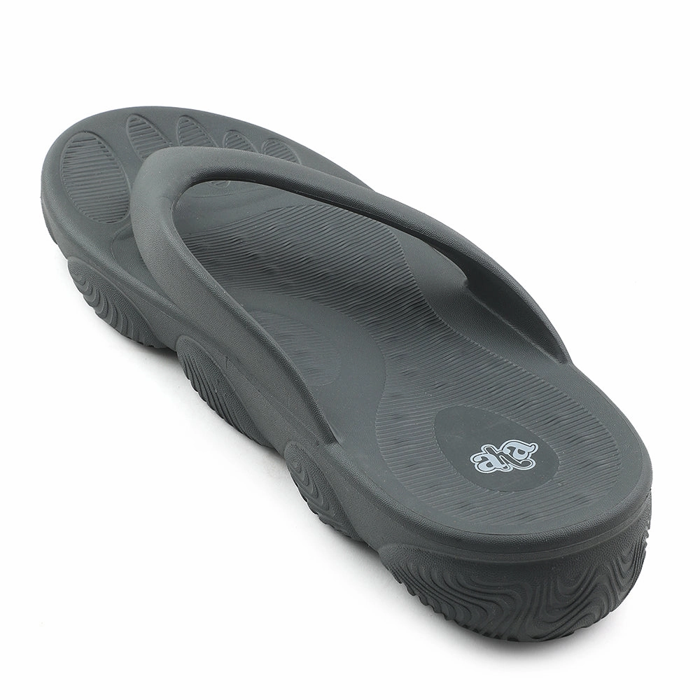 A-HA Dark Grey Casual Slipper For Men BEACHLITEM By Liberty Slippers Funkette