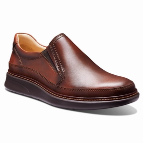Samuel Hubbard Rafael Slip-On Cognac Leather Shoe (Men's) Comfortable Low Heeled Dress Shoes