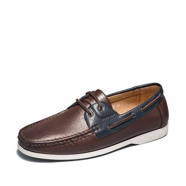 Dress Shoes Vs Loafers West Louis Leather Moccasins With Fashion Laces