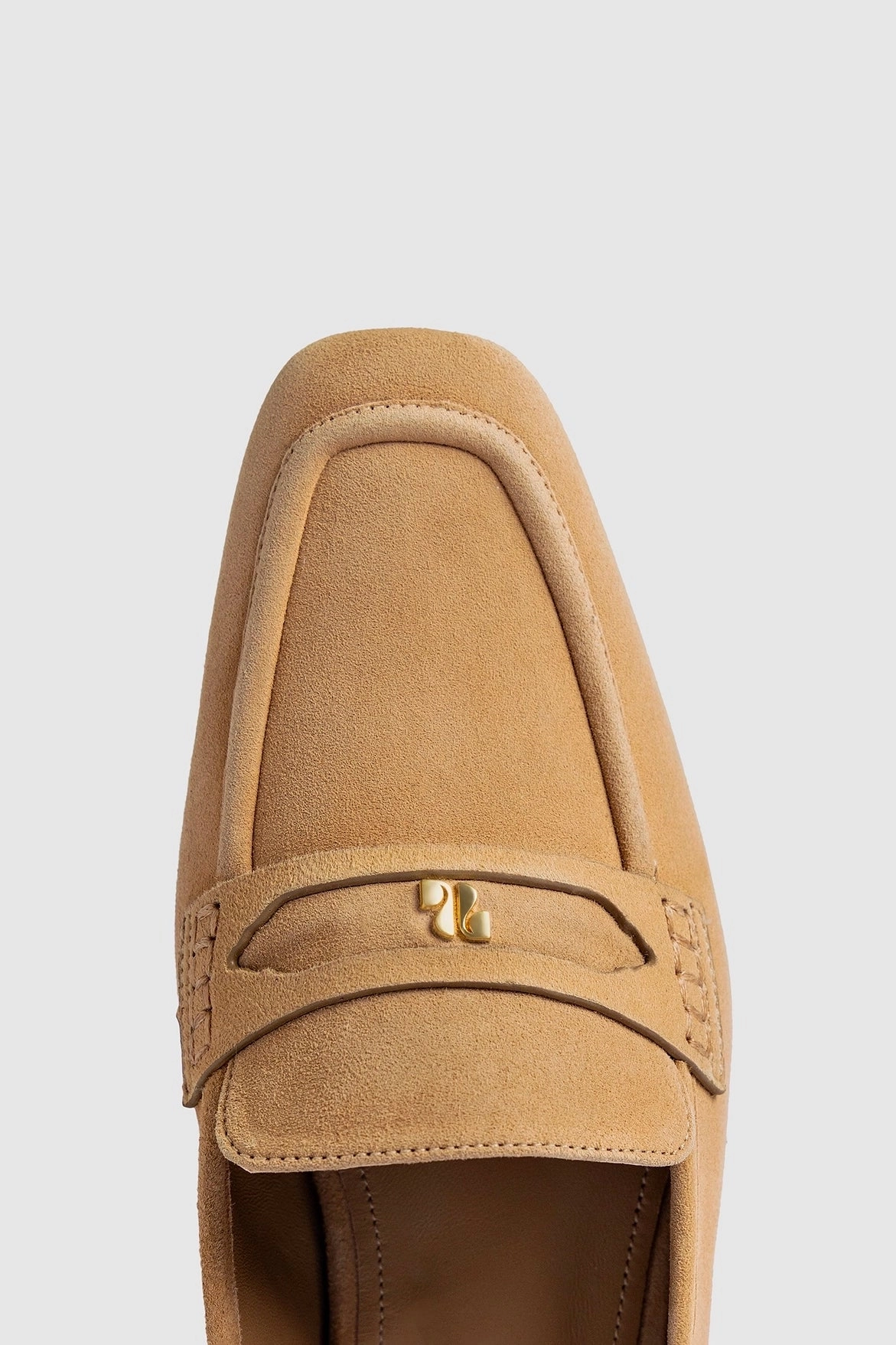 Suki Flat Loafer In Peanut Suede Loafers Skin