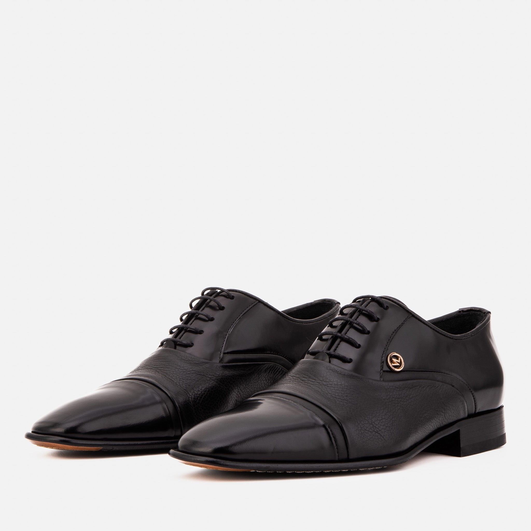 Most Comfortable Low Heel Dress Shoes The Rockwell Handmade Black Leather Cap Toe Men Oxford Shoe