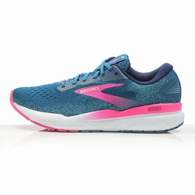 Trail-running Shoes Brooks Ghost 16 GTX Women's Running Shoe - Moroccan Blue/Pink/Yellow