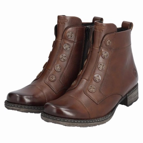 Remonte D4392 Chandra 92 Chestnut Leather Bootie (Women's) Winter Dress Boots