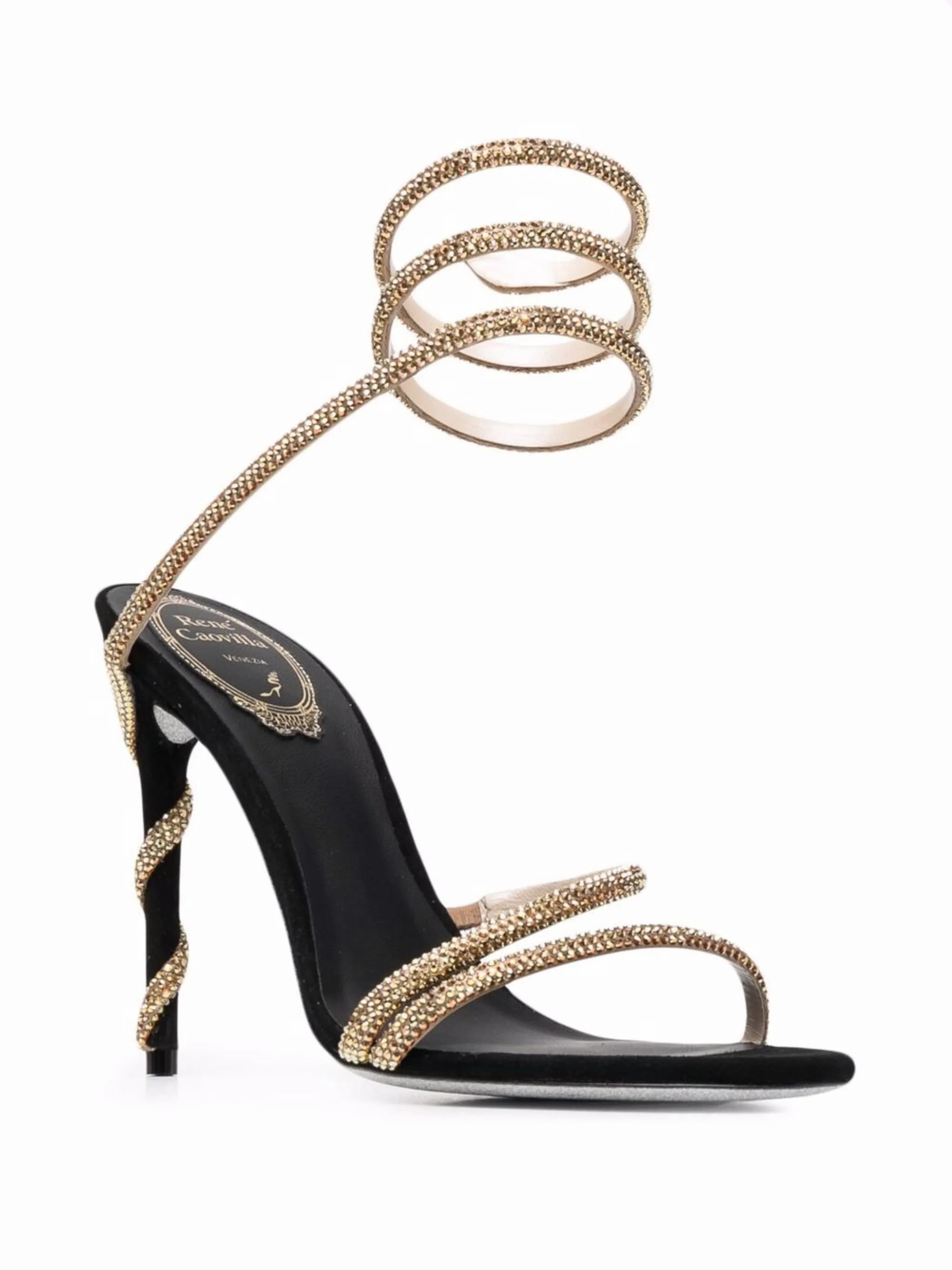 Margot 120mm jewelled snake sandals Sandals Nearby